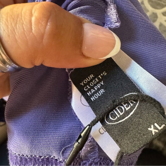 Cider Purple Ruffle Crop Top - Picture 4 of 4